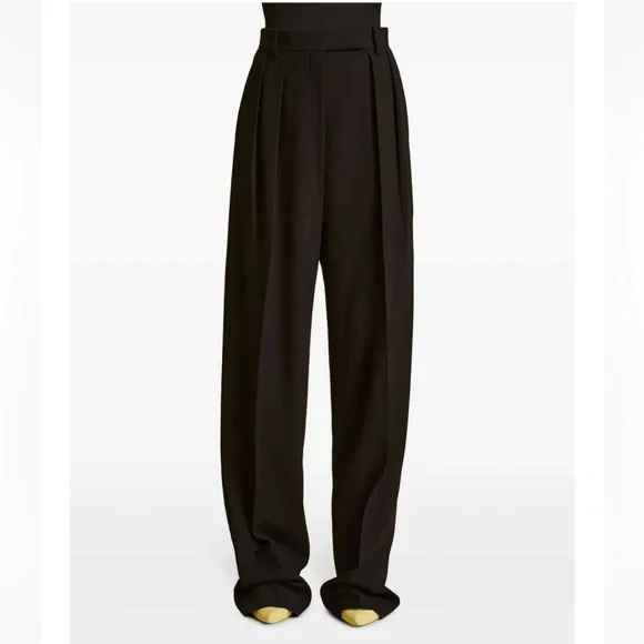KHAITE Black Wide Leg Pants RUNS SMALL - Picture 2 of 11